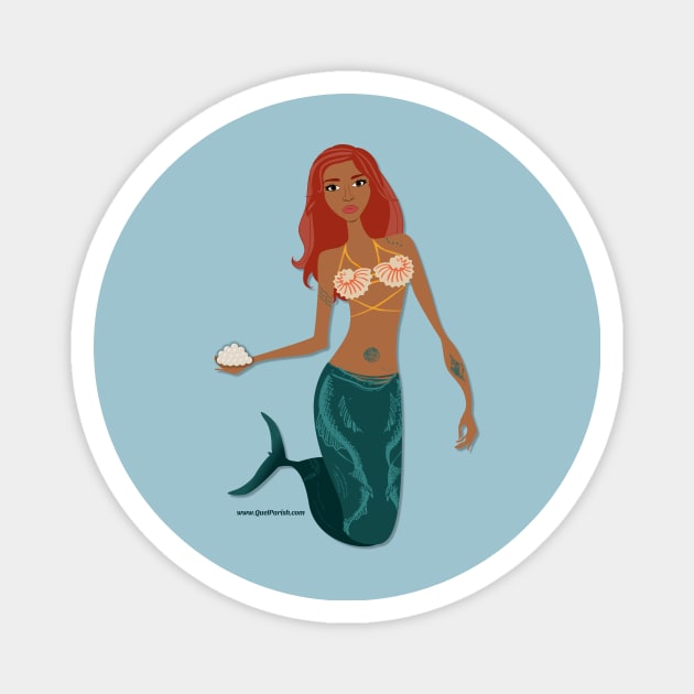 Mermaid Red Hair Magnet by quelparish